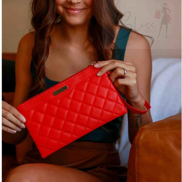 Quilted Wristlet Clutch