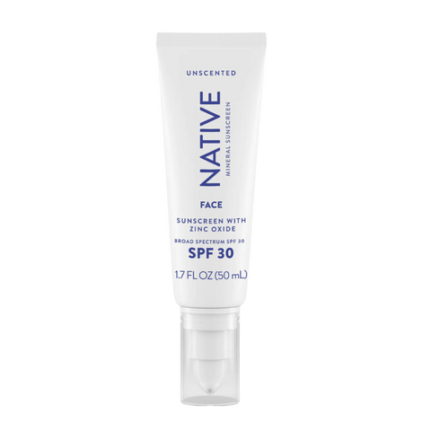 Tween skincare recommendation- Native Mineral Face Lotion Unscented SPF 30