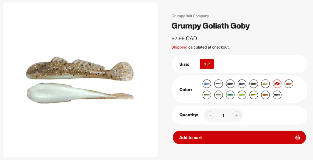 Grumpy Bait Company Goliath Goby