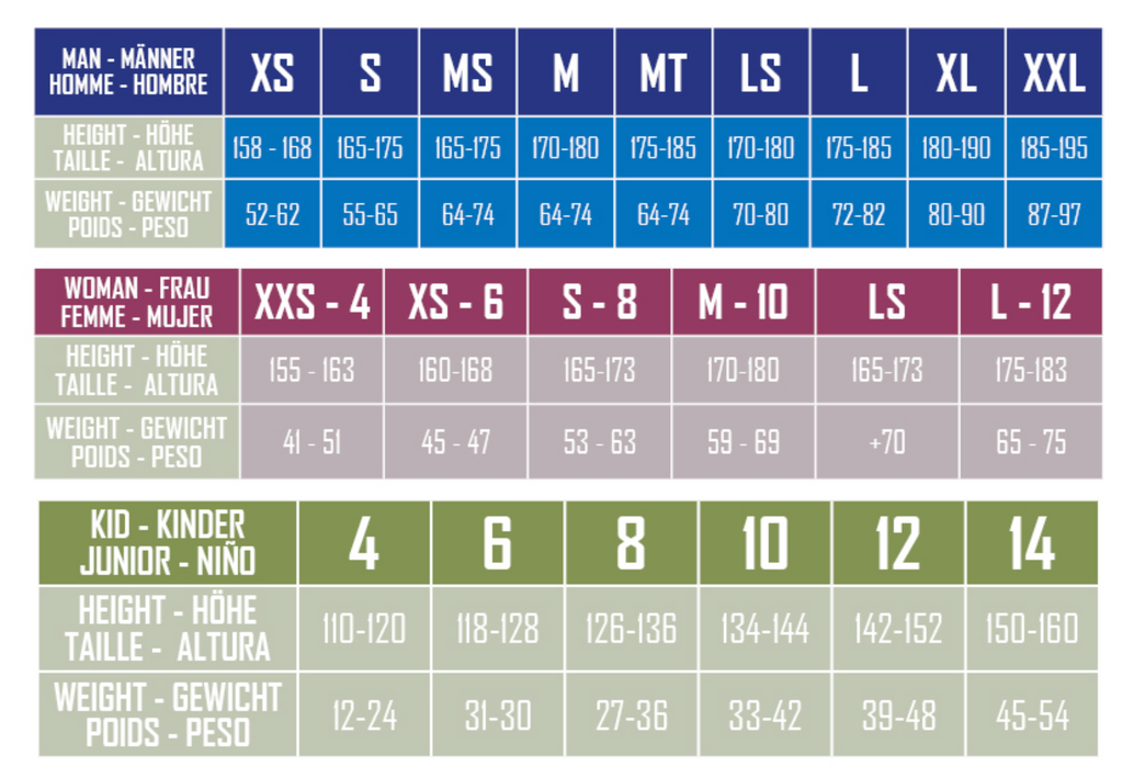 Soöruz_size_table