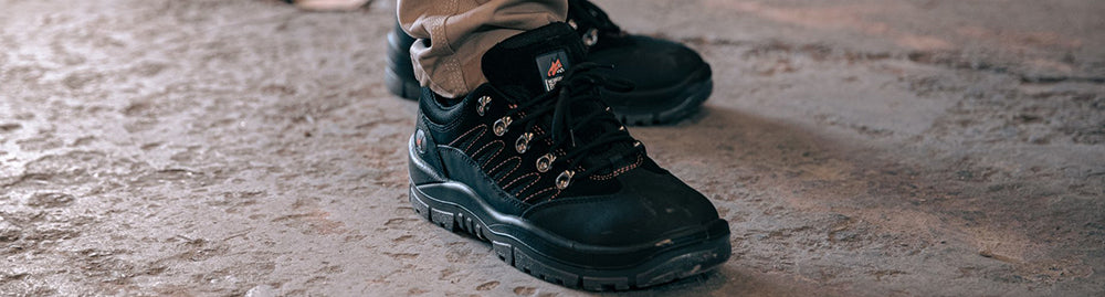 Mongrel 390080 Black Hiker Shoes Safety Toe Cap Lace Up Shoe