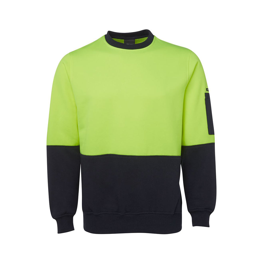 JB's Wear HI VIS FLEECY CREW 6HVCN Traditional pullover