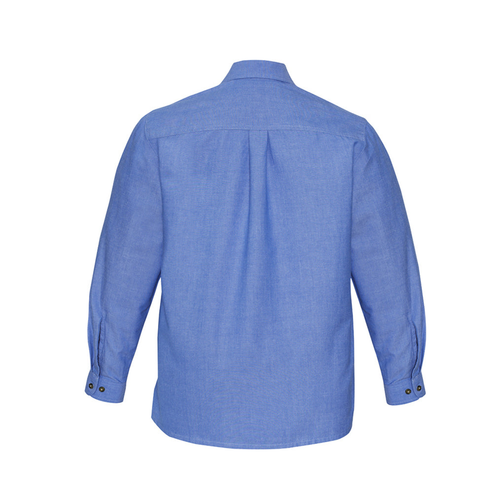 BIZ COLLECTION MENS WRINKLE FREE CHAMBRAY LONG SLEEVE SHIRT SH112