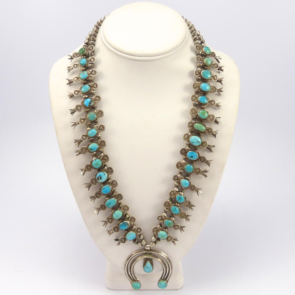 1930s Turquoise Squash Blossom Necklace – Garland's Indian Jewelry