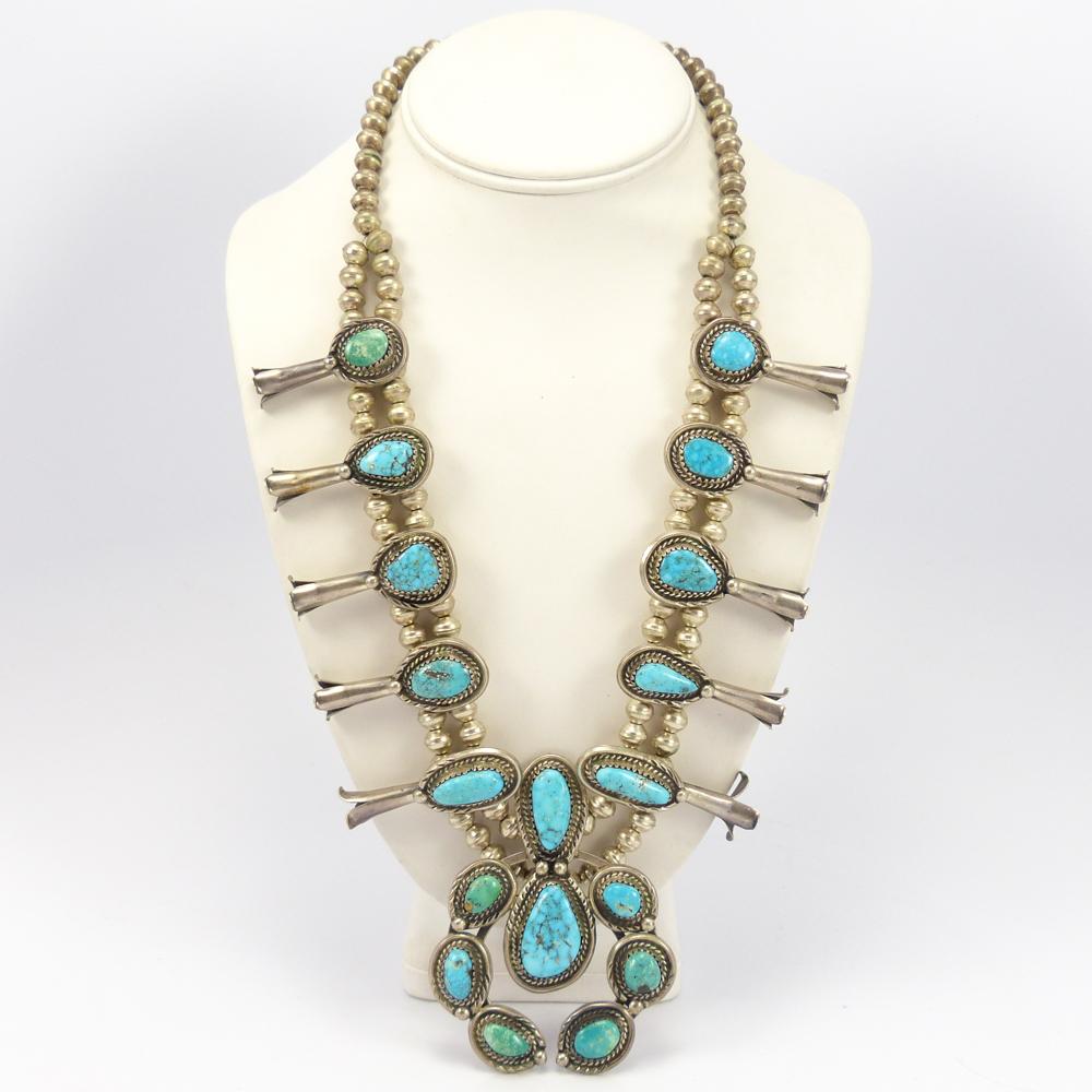 VTG Turquoise Squash Blossom Necklace 激安銀座 | demos-fl