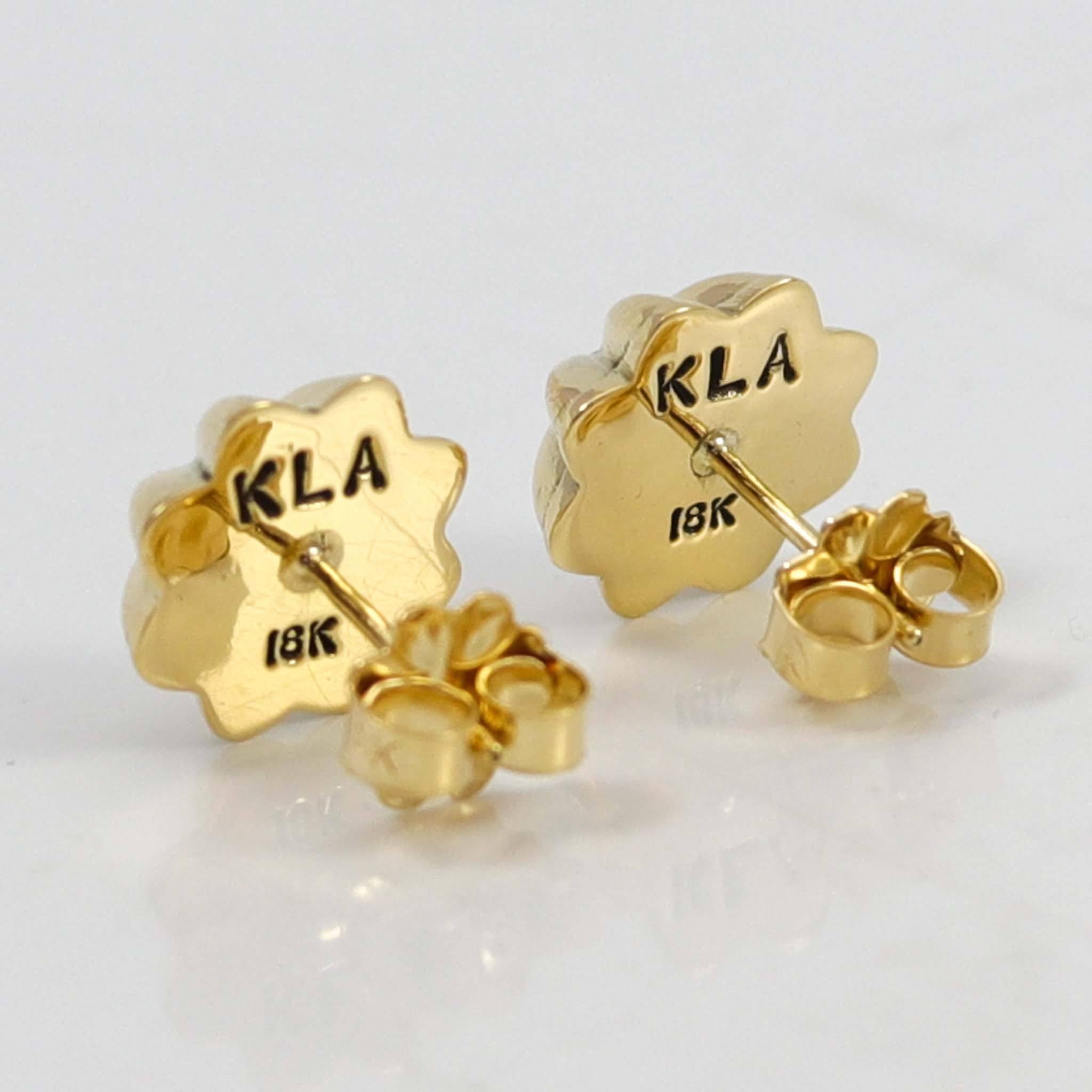 Gold Fluted Bead Earrings