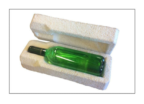 packaging for wine bottle out of compact mycelium