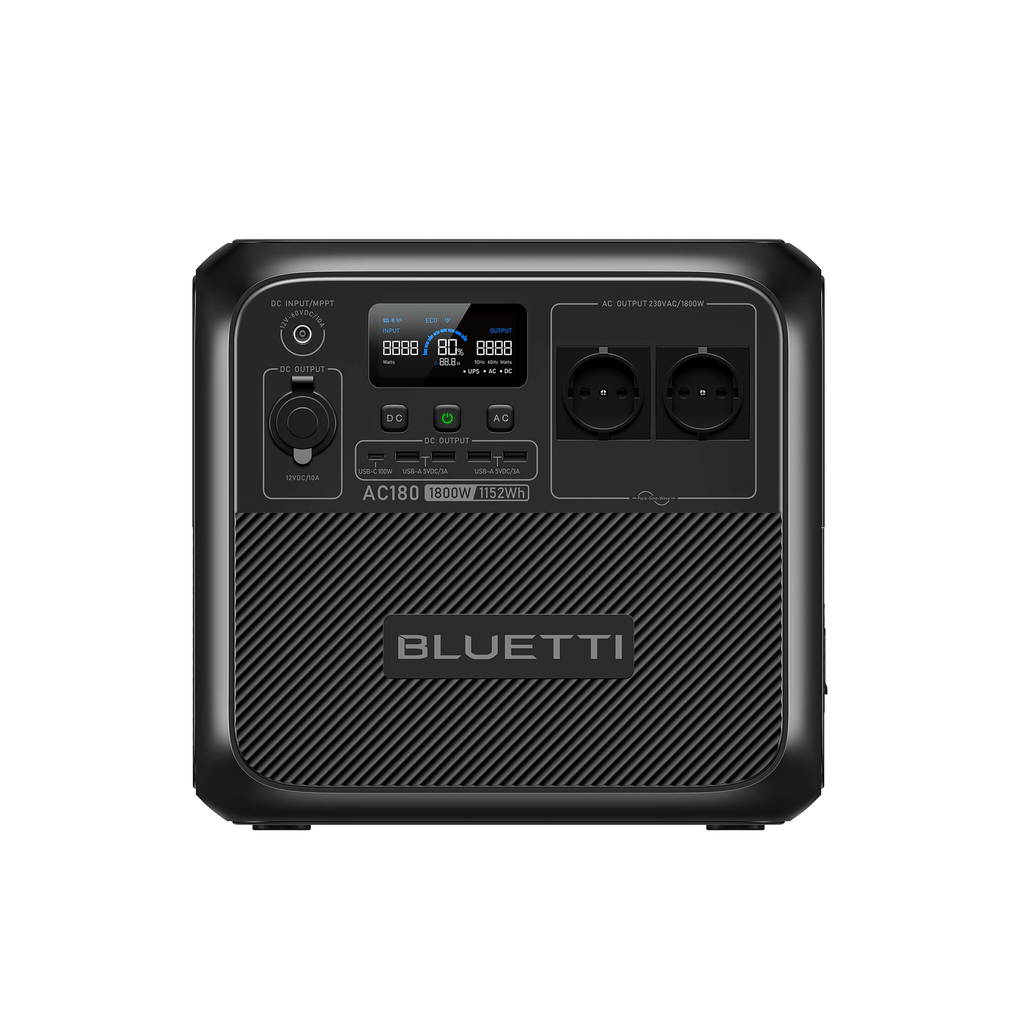 BLUETTI AC180/P Tragbare Powerstation , 1800W 1152Wh/1440Wh, AC180 , 1800 W 1152 Wh Powerstation