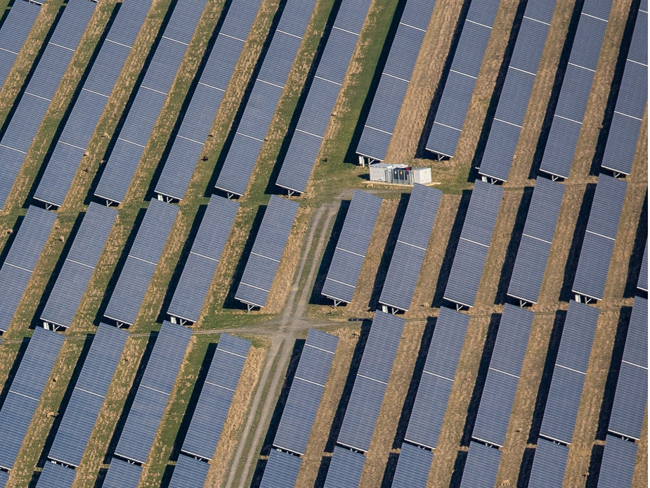 Matrix der Photovoltaikanlage des Bauernhofs