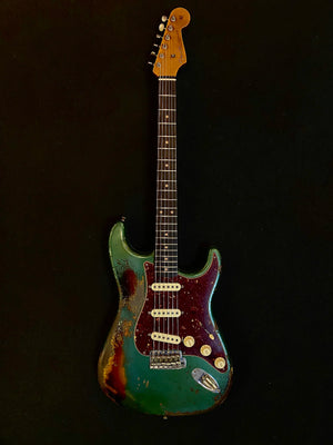 Fender Custom Shop LTD Roasted 61 Stratocater Super Heavy Relic Sherwood Green/Sunburst - Dan’s Music Center