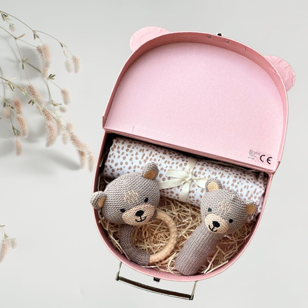 Set cadou pentru bebelusi in valiza decorativa - Snuggle - Jollein