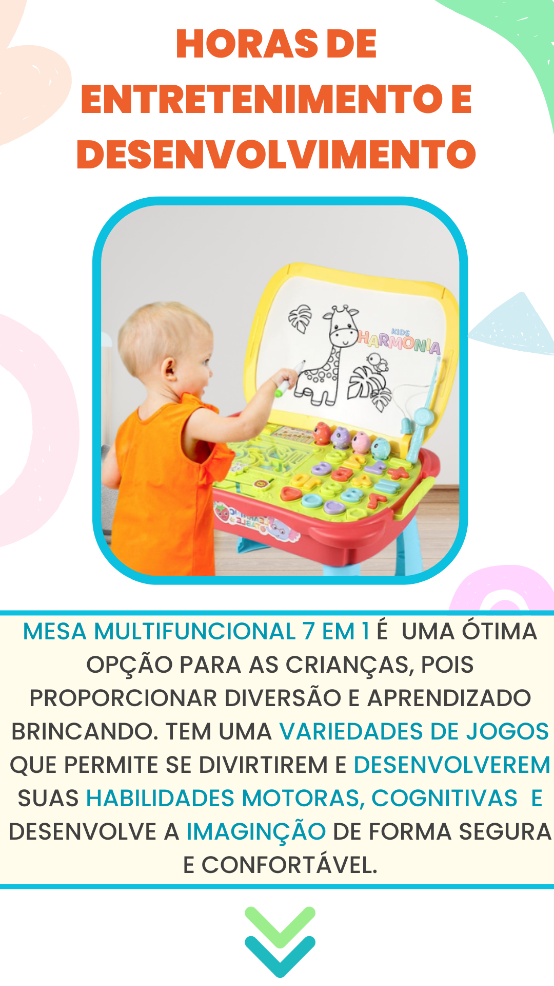 Mesa Multifuncional 7 em 1 - Diversão Total