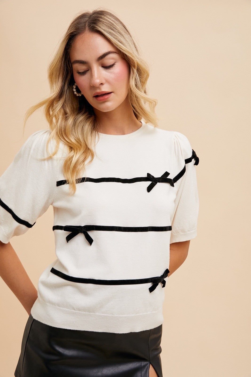 Kinsley Striped Bow Top - Elements product image