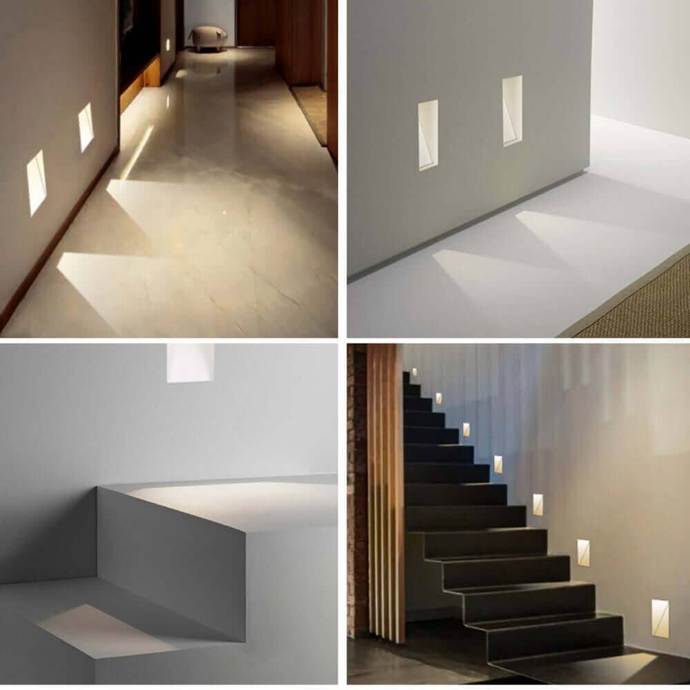 Recessed Staircase Wall Lamp with PIR Motion Sensor