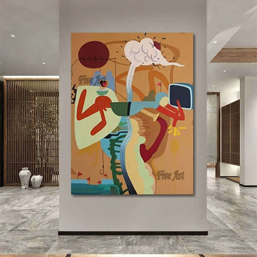 Hand-Painted Luxury: Elevating Interior Decor with Contemporary Canvas