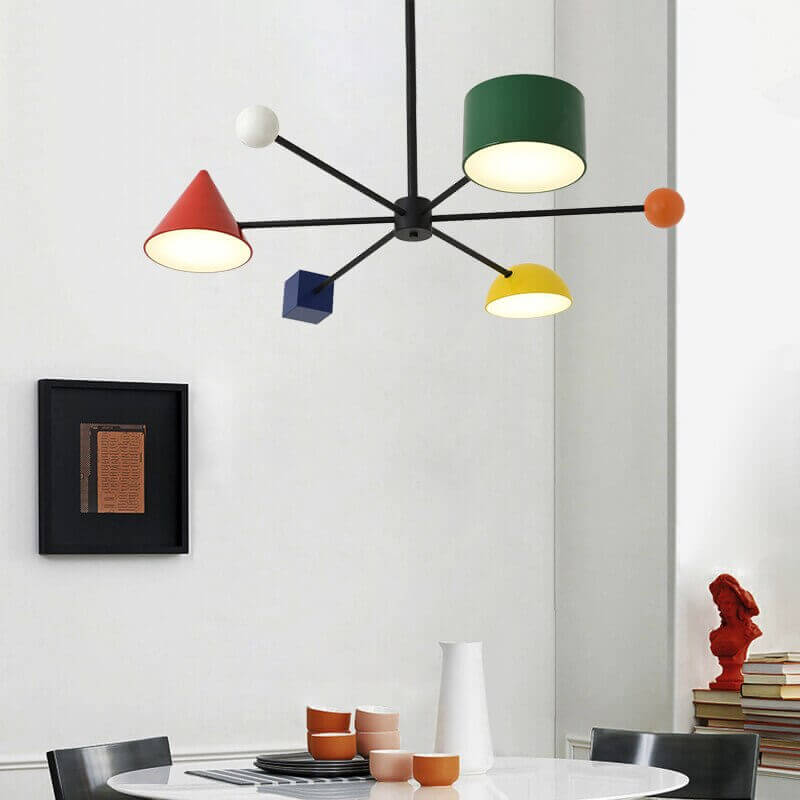 Magnificent Mid-Century Modern Colourful Ceiling Lamp