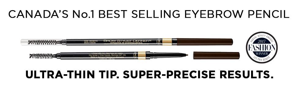 L’Oréal Paris Cosmetics Brow Stylist Definer, Ultra-Fine Tip Eyebrow Pencil, 0.5mm Tip for Well-Defined Brows and Easy Blend With No Gaps, Dark Brunette, 90mg - Which Mark