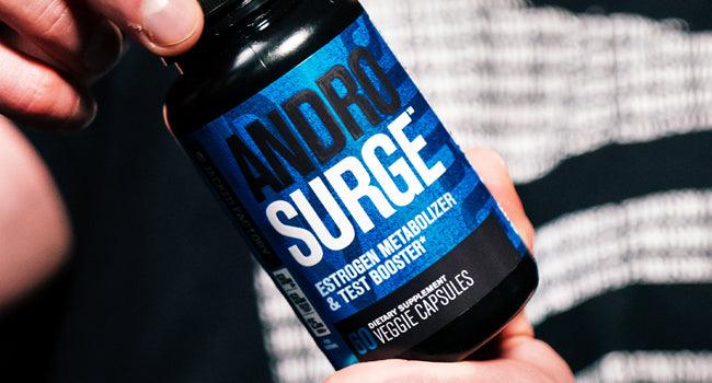 Androsurge Estrogen Blocker & Testosterone Booster for Men - Muscle Builder & Aromatase Inhibitor Supplement - w/Tongkat Ali, Rhodiola, DIM, Vitamin D, & Zinc - 60 Natural Capsules - Which Mark