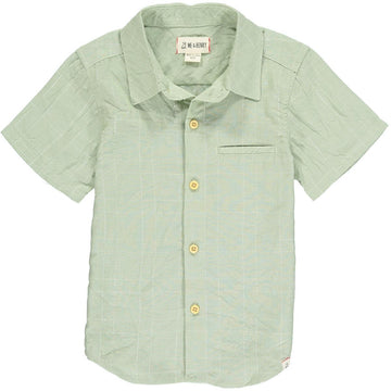 Men's Newport Button Down, Sage Grid