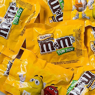 M&M'S Caramel Chocolate Candy Singles Size, 1.41 Ounce Pouch, 24 Count Box  