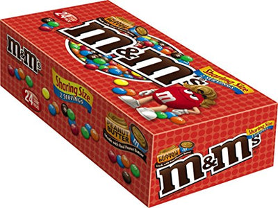  M&M'S Peanut Chocolate Candy Sharing Size Pouch 3.27 Ounce  (Pack of 24) : Grocery & Gourmet Food