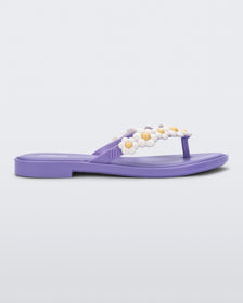 Flip Flop Spring in White/Lilac – Melissa Shoes