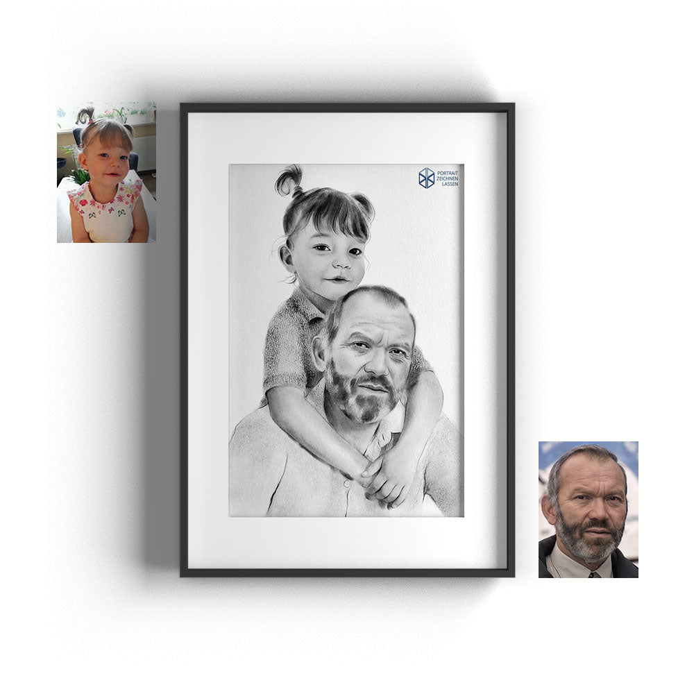 Bild zeichnen lassen - Portrait zeichnung als geschenk