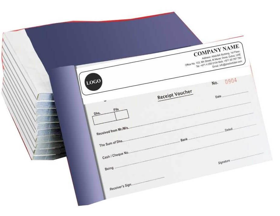 Customized Receipt Voucher A5 Size | Dubai & Abu Dhabi, UAE 