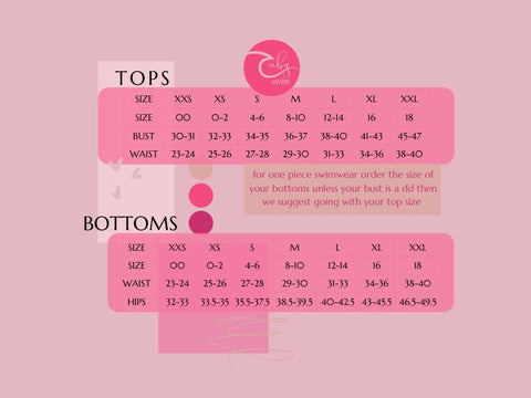 size chart – Ruby Swimwear