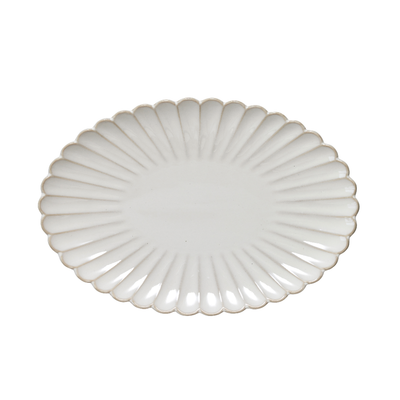 Camille Tablett 21 cm. gebrochenes weiss