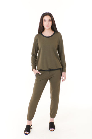 Buy Green Faux Leather Trousers - 16, Leggings