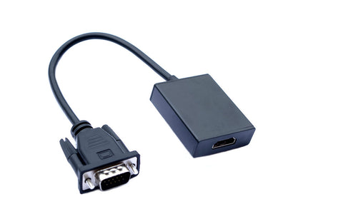 Black VGA to HDMI Adapter