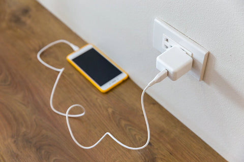 Electric socket with mobile phone charger