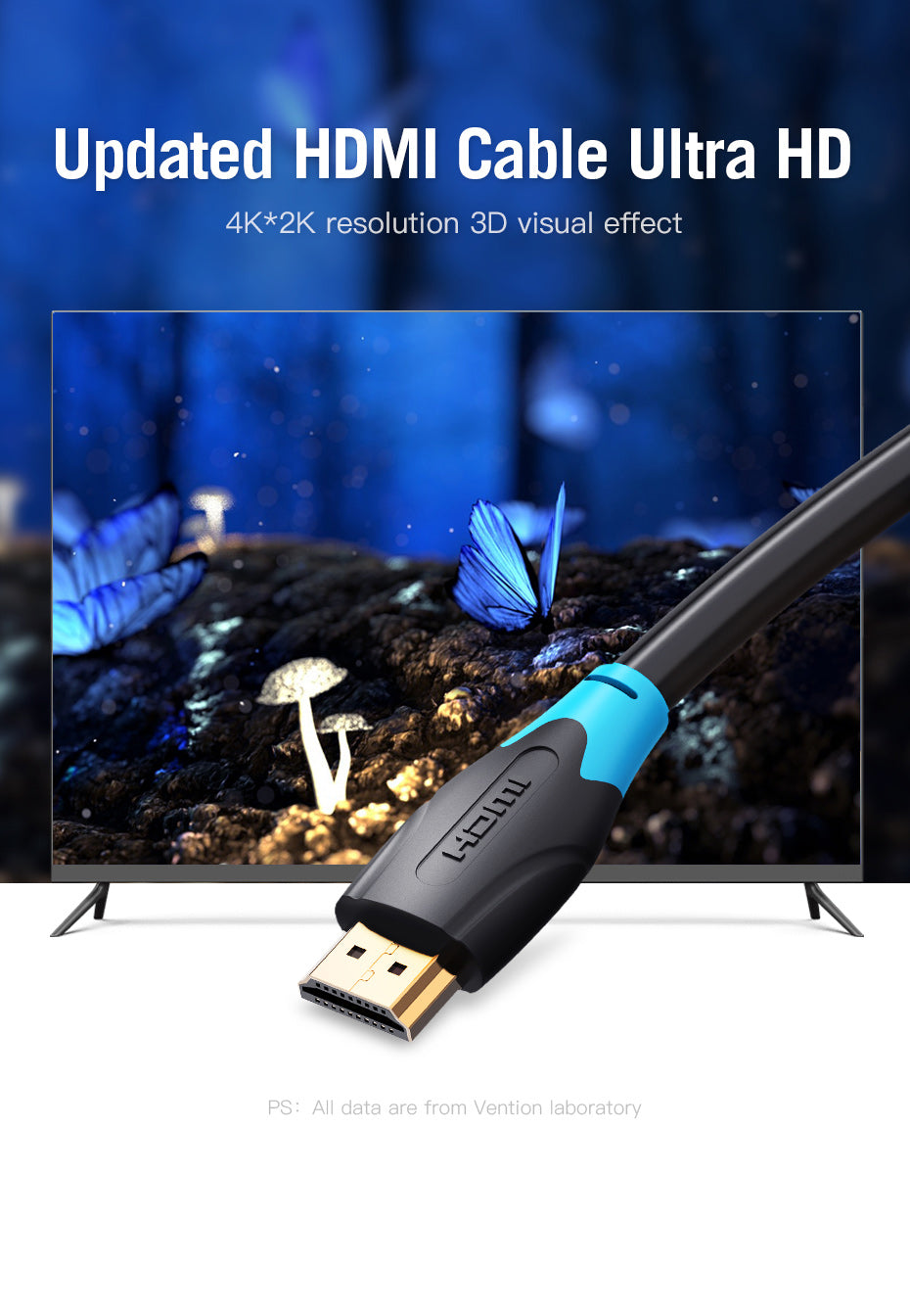 AACBJ VENTION - Cable  HDMI 1.4; HDMI enchufe,ambos lados; PVC