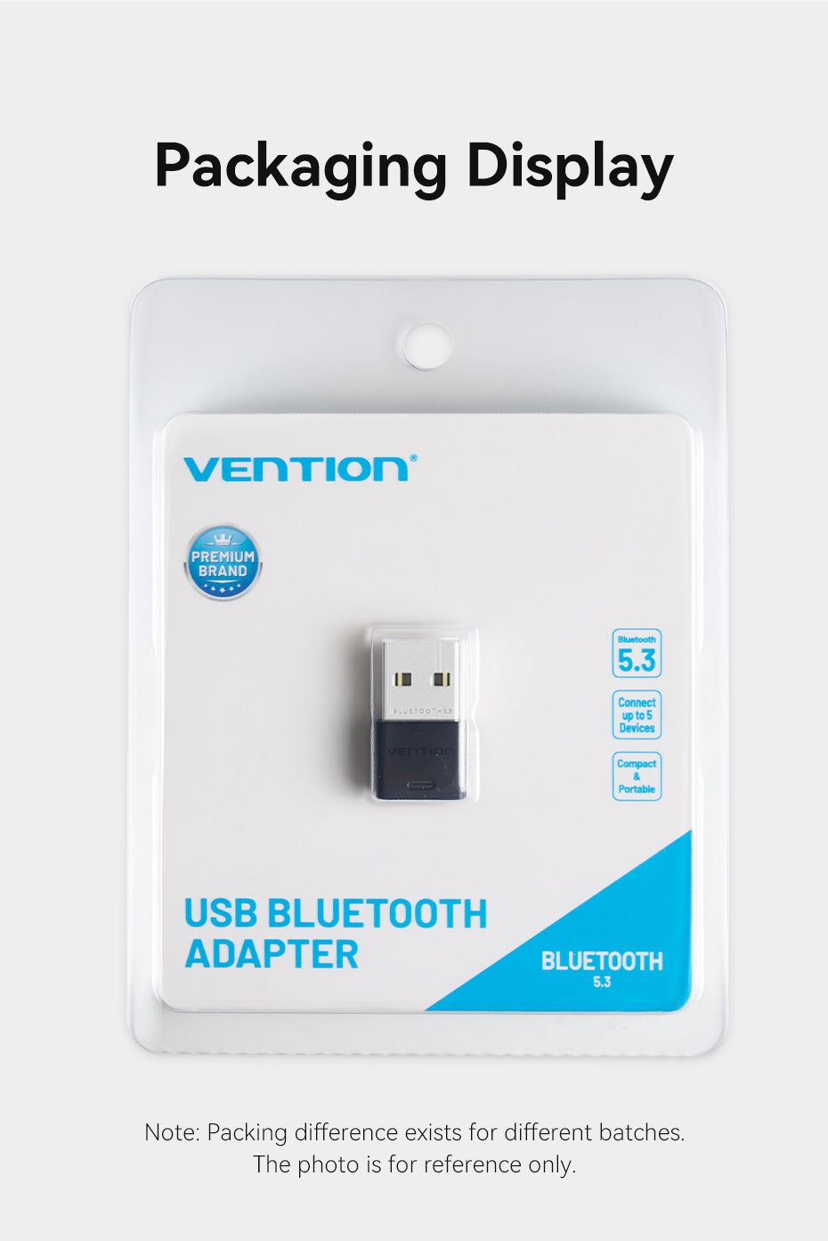 USB Bluetooth 5.3 Adapter Black Mini Type