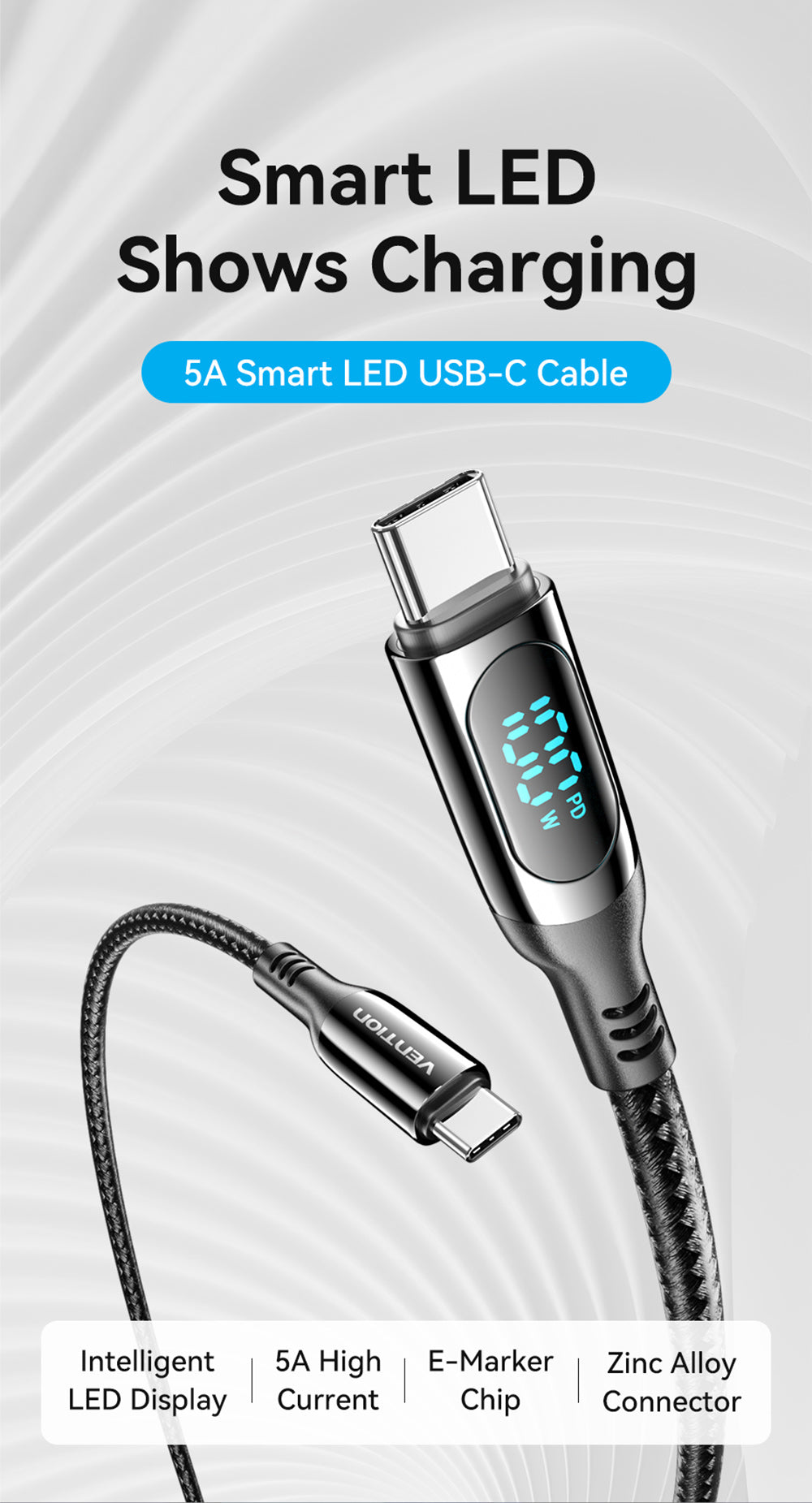 Cable alargador usb 2.0 vention cbibg/ usb macho - usb - Depau