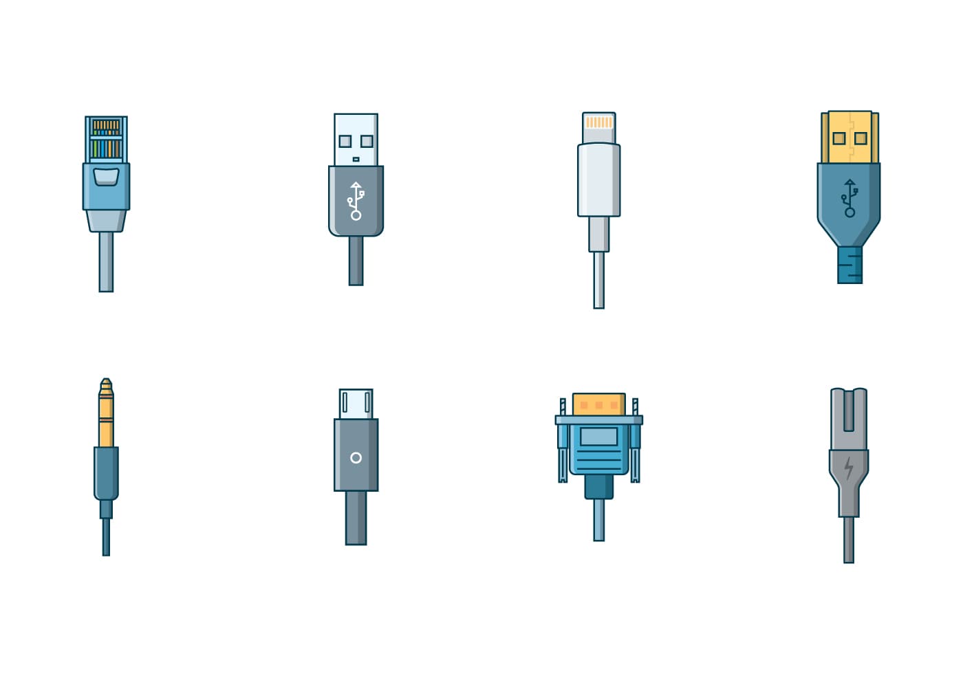 free-cable-connector-vector