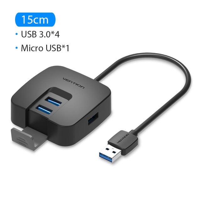 Hub USB VENTION - Divisor de puerto USB múltiple Adaptador de concentrador  USB 3.0 multipuerto ultradelgado Transferencia