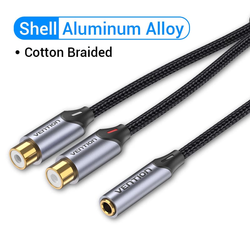 Audio To Rca Cablevention 3.5mm To Rca Audio Cable - 24k Gold Plated,  Oxygen-free Copper, 1.5m/2m