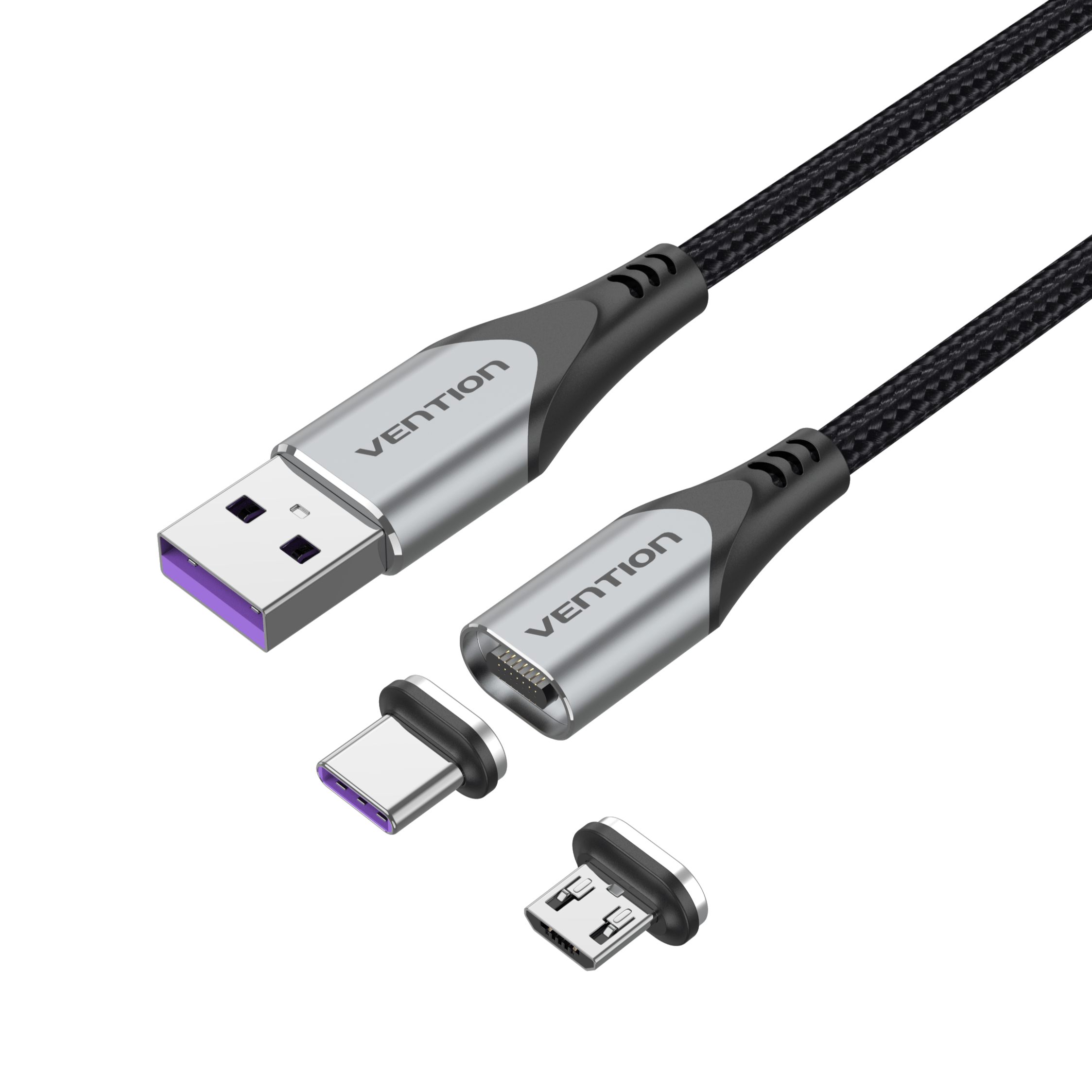 3A Reversible Micro USB Cable Nylon Fast Charging for Samsung Xiaomi H