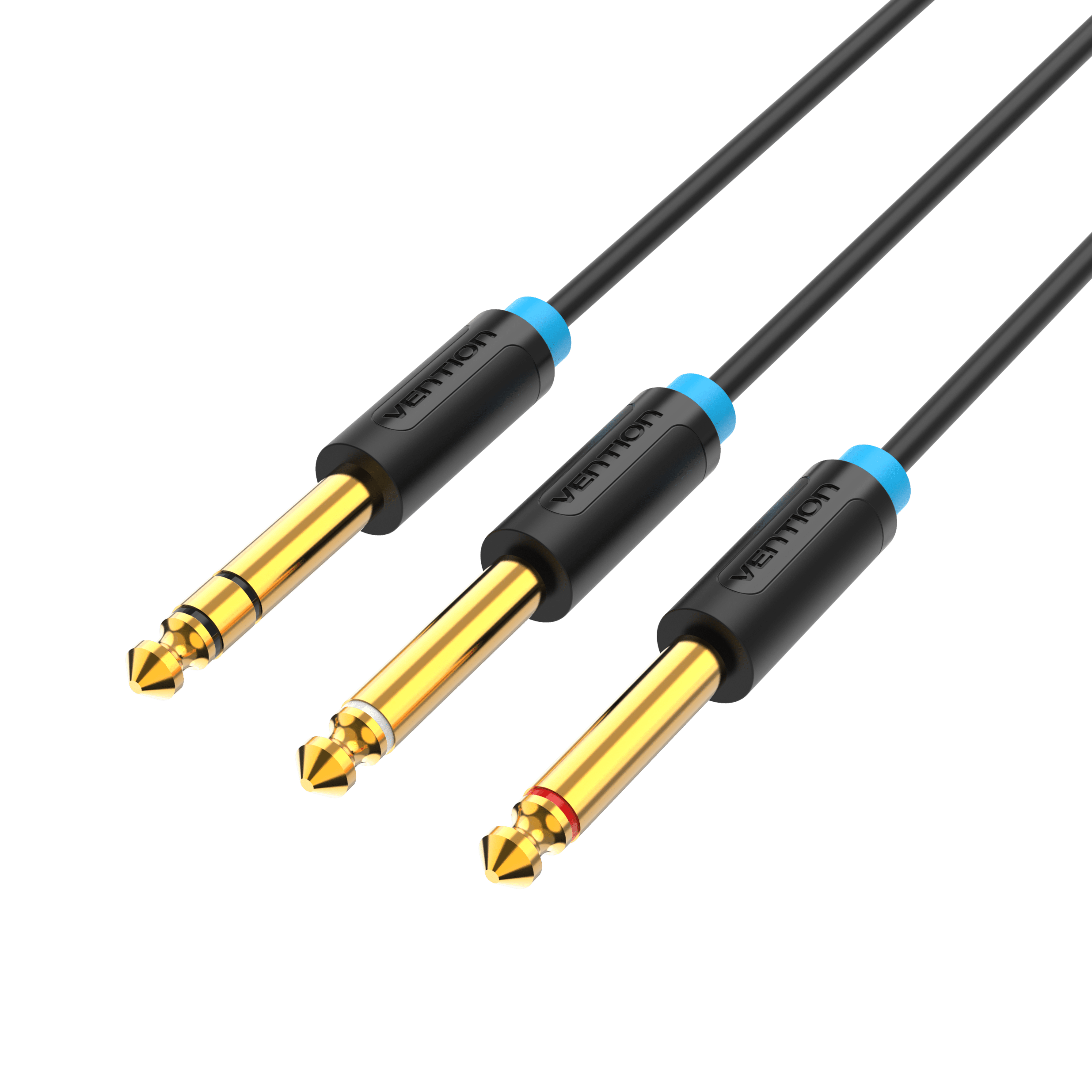 3.5mm to Double 6.5mm TRS Cable AUX Male Mono 6.5 Jack to Stereo 3.5 J