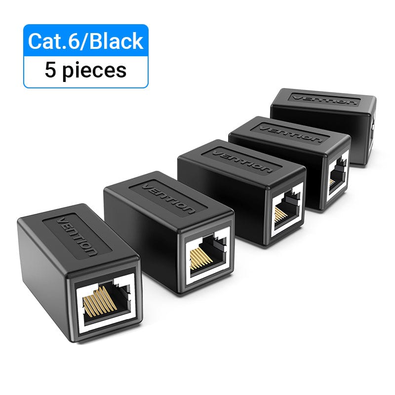 Generic RJ45 Female Coupler for Ethernet Cat 5/ CAT 6 LAN Cable Extender  black à prix pas cher