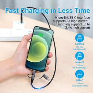 VENTION 速卖通 MFi USB Cable for iPhone 12 11 Mini Fast Charging USB Type C Data Cable for Samsung Xiaomi Micro USB Mobile Phone Cable