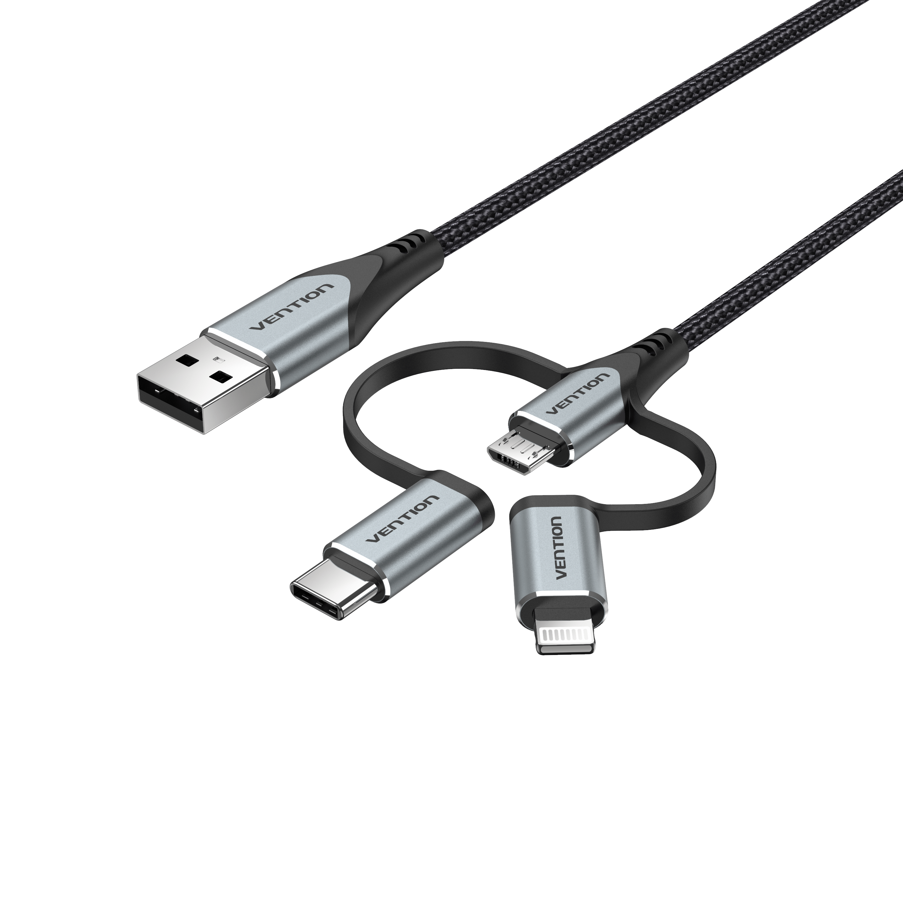 Câble USB embout magnétique rotatif connectique micro-USB,Type C ou  Lightning pour Samsung Xiaomi iPhone 11 Pro XS