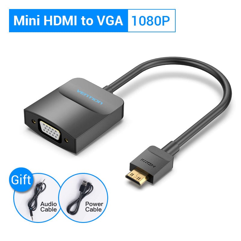 HDMI à l'adaptateur AV VGA avec sortie audio-Câble de 3,5 mm - Chine Adaptateur  HDMI vers VGA et HDMI vers HDMI Convertisseur VGA prix