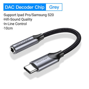 USB C to 3.5mm Jack Type C to 3.5 Headphone AUX Adapter Audio