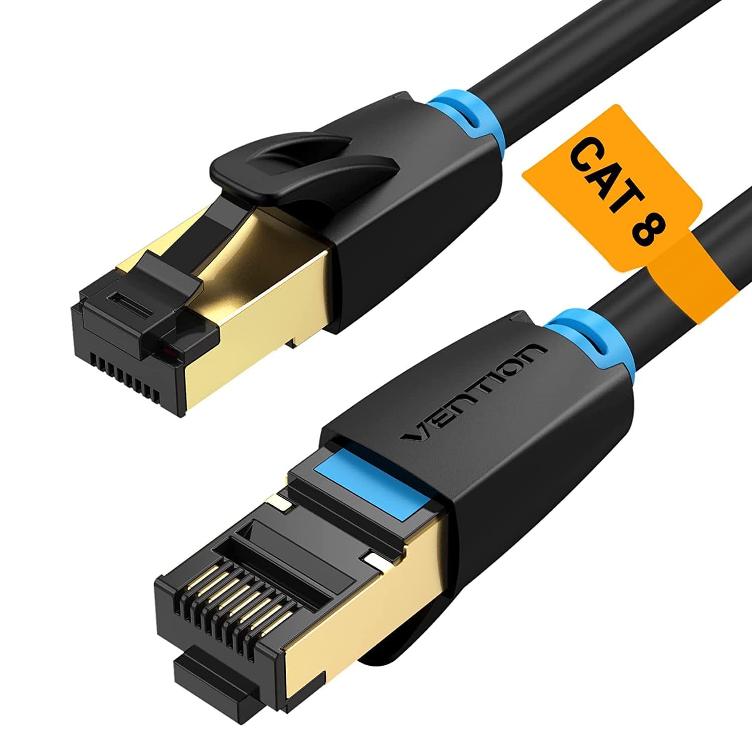 Cat8 SFTP Gaming Ethernet Patch Cable 0.5/1/1.5/2/3/5M Black