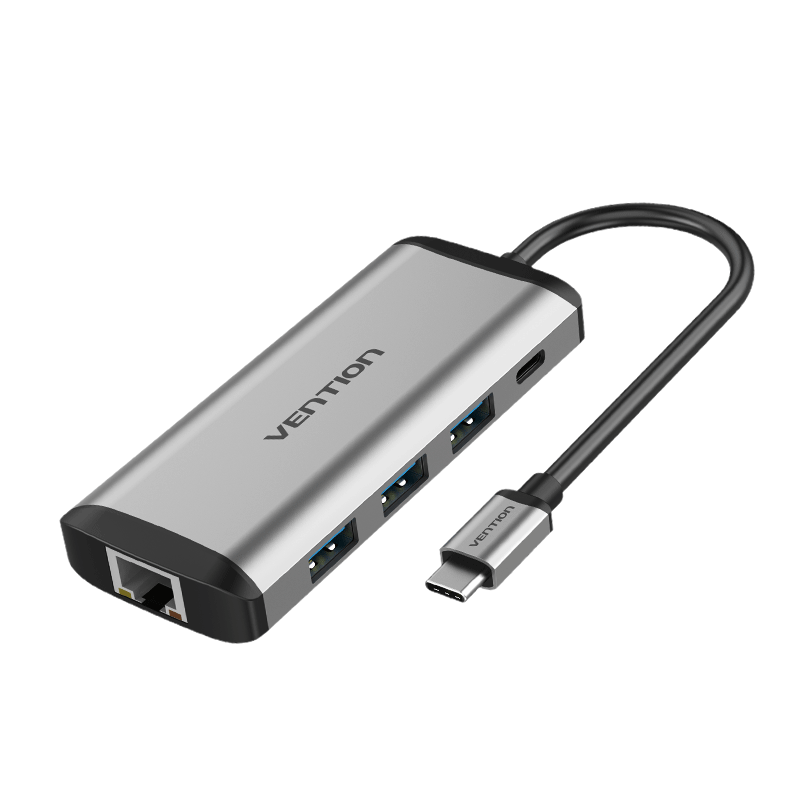 Hub USB-C Ugreen 80546  Puertos USB 3.0, HDMI 4K, RJ45