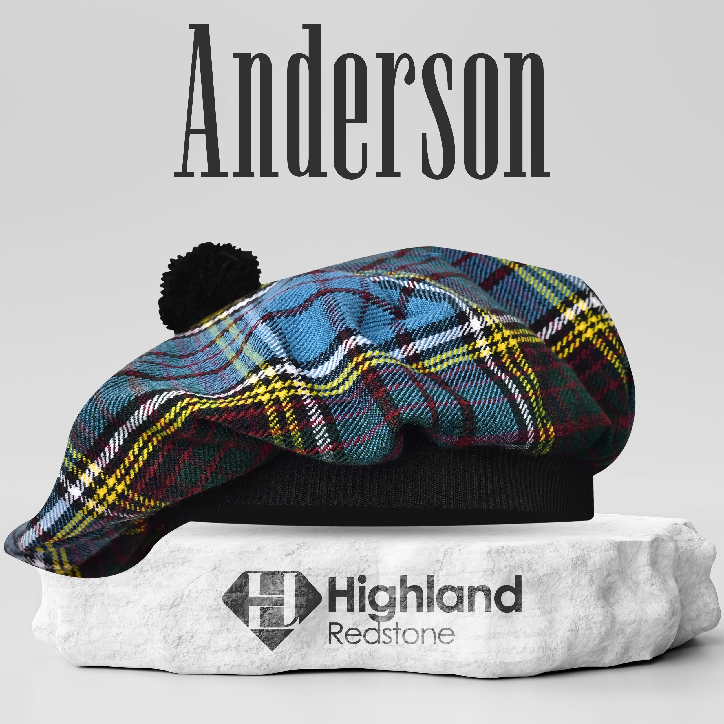 Tam O'Shanter Hat with Pompom | Anderson Tartan