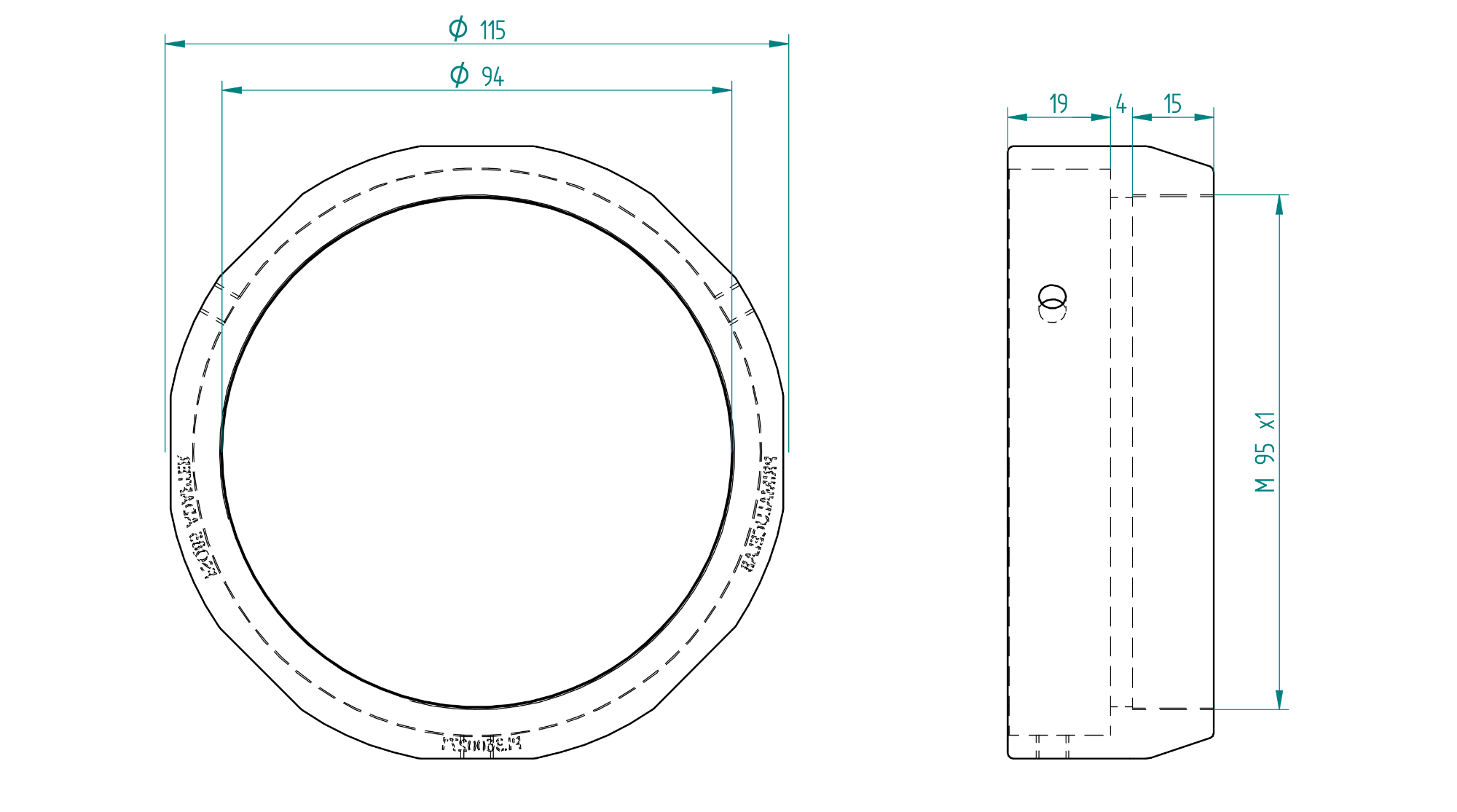 Adaptateur ESATTO 3" pour Takahashi FSQ85 - Dimensions